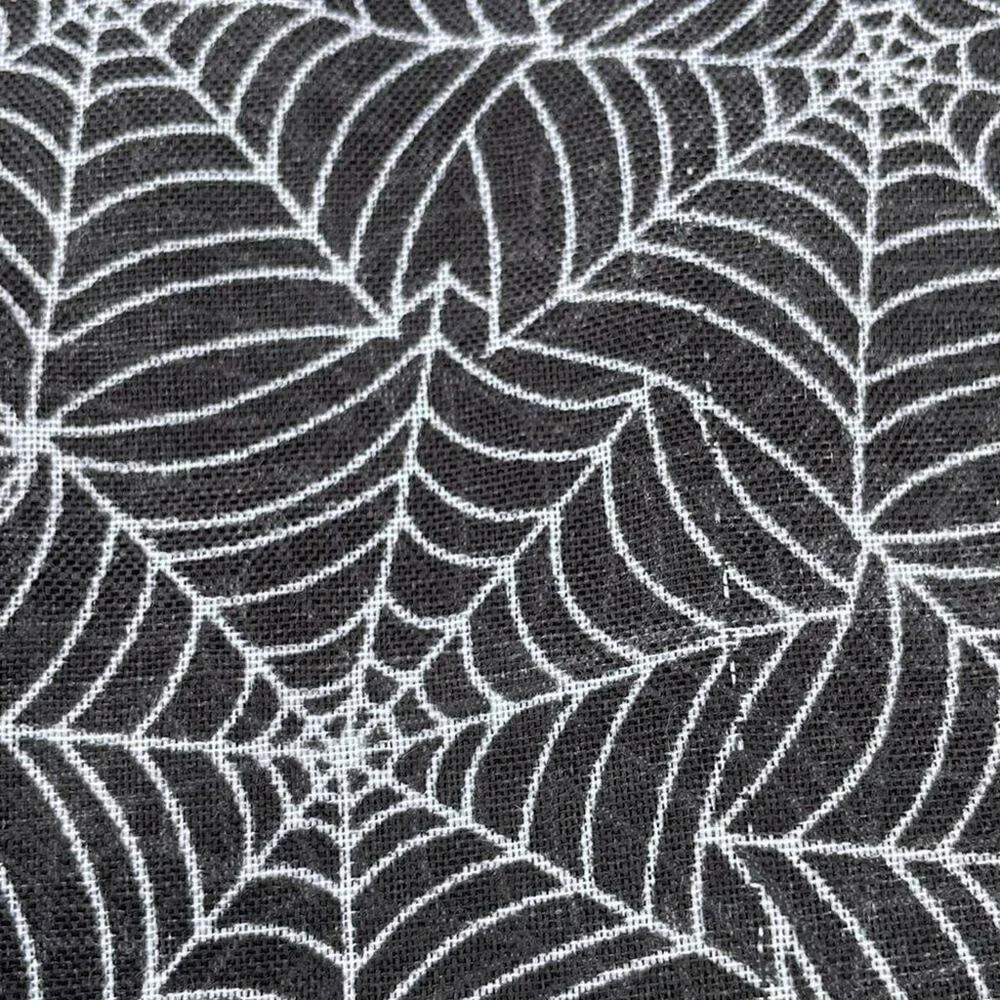 Black Spiderweb Scarf Semi Sheer Oblong